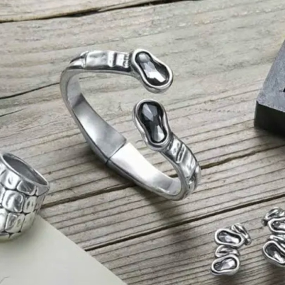 Uno de 50 bracelet with smoky crystals